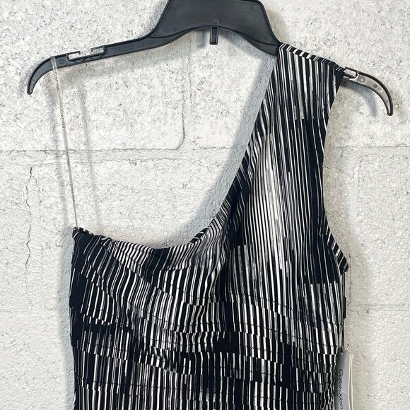 Calvin Klein Women's One-Shoulder Starburst One-Piece Swimsuit 14 - Picture 3 of 10